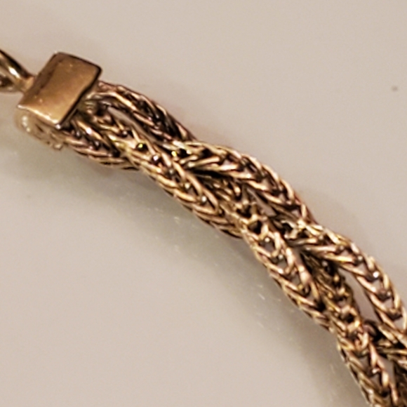 Vintage Italian 14k Gold Braided Bracelet - Picture 9 of 10